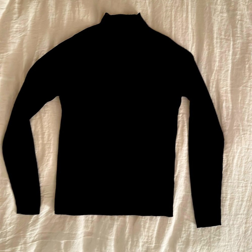 APC Wool Ribbed Mock Sweater Womens M Navy
